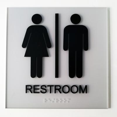 China Wholesale Price Indoor Metal Restroom Signage For Large Mall Building for sale