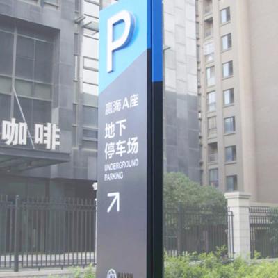 China Road side position customized pylon sign direction signal / indoor wayfinding sign construction holder for sale