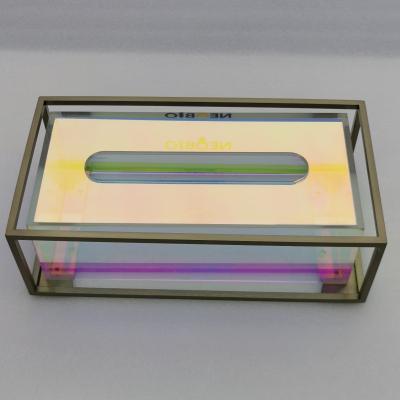 China Minimalist Custom Colorful Acrylic Box Acrylic Tissue Box For Home Decoration for sale