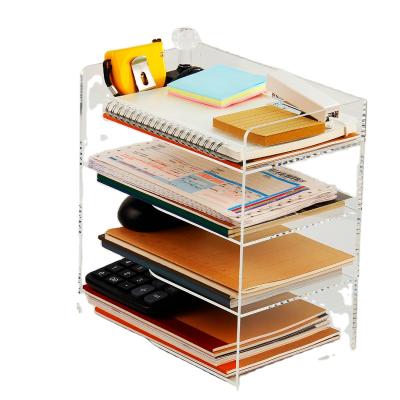 China Clear And Translucent Acrylic Book Stand Stand On Desk for sale