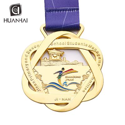 China Europe design free printable ribbon metal medal award muay thai supplier for sale