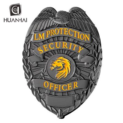 China Custom Metal Logo Black Enamel Eagle Nickel Plating Europe Metal Pin Badges With Safety Pin for sale