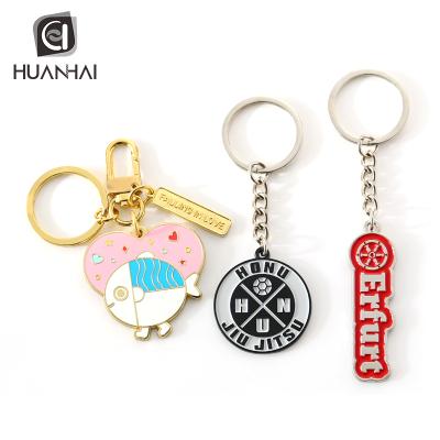 China Hard Soft Custom Metal Key Chain Souvenir Metal Logo Shape Enamel Key Chain for sale