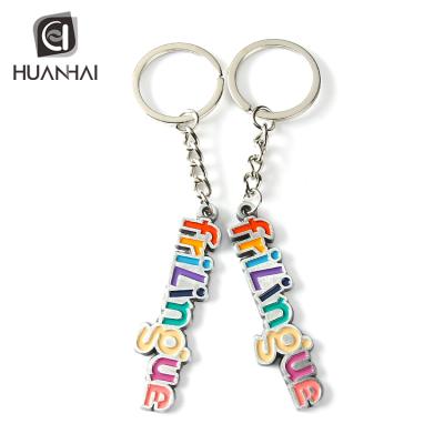 China Metal Company Gift Soft Enamel Logo Shaped Antique Silver Custom Metal Key Chain , Enamel Logo Metal Key Chain Custom for sale