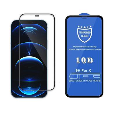 China Premium Mobile Phone 9H 2.5D 10D 9D Tempered Glass Screen Protector For Iphone12 11 Xsmax for sale