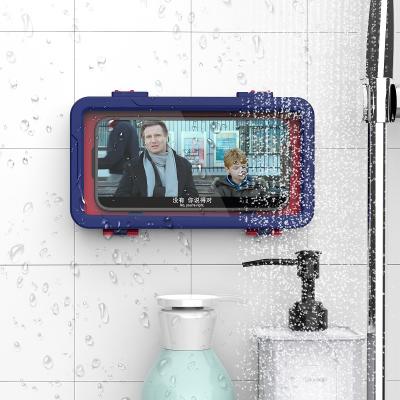 China Waterproof Shockproof Home Wall Mobile Phone Box 6.8 Inch Touch Screen Bathroom Phone Shell Shower Storage Box for sale