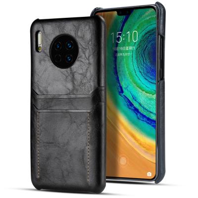 China High Quality Anti-drop PU Leather Phone Case With Credit Card Slots Anti-drop Cellphone Back Cover For HUAWEI Mate30 Mate30PRO for sale