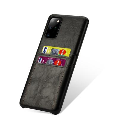 China High Quality Anti-drop PU Leather Phone Case With Credit Card Slots Anti-drop Cellphone Back Cover For Samsung S20 S20ultra for sale