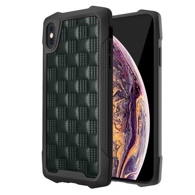 China Professional Shockproof Anti-fall TPU+PU Shock Resistant Leather Back Cover Cellphone Case For Iphone XS XSMAX for sale