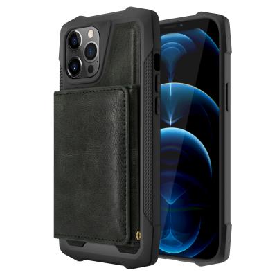 China Phone Case Cell Phone Shockproof Magnetic Charging Case With Pocket Wallet Back Cover For iPhone 13 Pro Max for sale