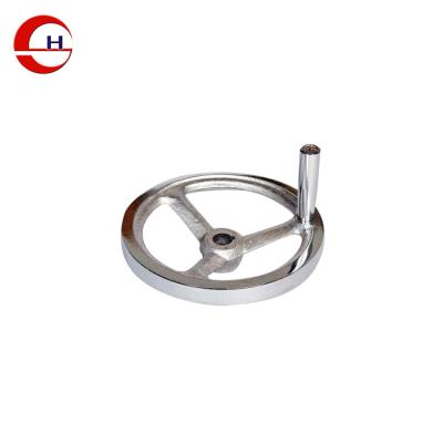 China Solid Hot Sale Spoke Steering Wheel Crinkle Casting Folding Steel Hand Wheel for sale