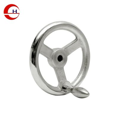 China Solid Hot Sale Spoke Steering Wheel Folding Crinkle Molding Small Hand Wheel for sale