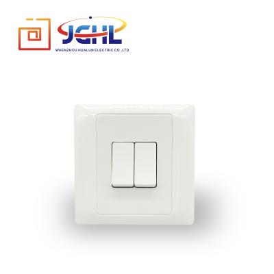 China Security 2019 New Mold Africa White Color PC Shell 2 Band 1 Way 2 Way Wall Switch for sale