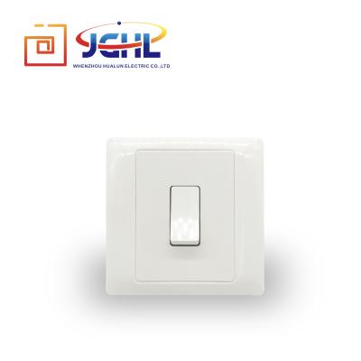 China Security 2019 New Mold White Color Africa PC Shell 1 Gang 1 Way Wall Switch for sale