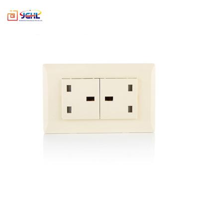 China Top Quality Safety Double PC US Standard 13A Wall Electrical Outlet for sale