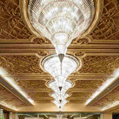 China Modern Modern Luxury Project Mout Flow Crystal Ceiling Chandelier Lamp for sale