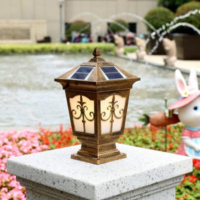 China Outdoor Waterproof Garden OEM Lawn Pattern Lantern Led Solar Pillar Garden Light for sale