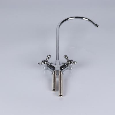 China Cheap Zinc Alloy Chromed Faucet Wall Mounted Factory Price Sale Double Handle Kitchen Faucets Thermostatic Hot Flexible Faucet Mixer for sale