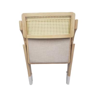 China Nordic Wholesale Foldable Rattan Leisure Adjustable Folding Chair With Backrest For Dining Room Bedroom Hotel Office for sale