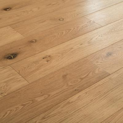 China 220mm Width Modern UV Oiled White Oak Brushed And Smoked Engineered Flooring for sale