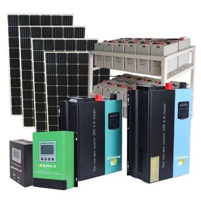 China Off Grid Solar Power System 1KW 2KW 3KW 5KW Home Solar Panel Kit 6kw 8kw Solar System Price For Prefab Houses 50*36*17cm for sale