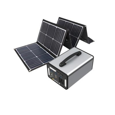 China Type C 300w 500w 1000w Lithium-ion Power Storage Backup Indoor Outdoor Portable Solar Panels Energy Silent Power Supply Generator for sale