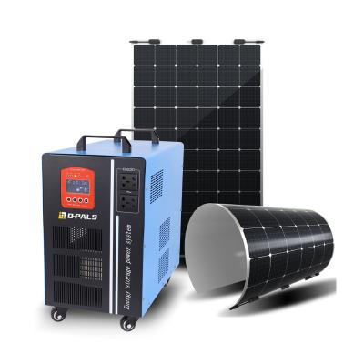 China Home Portable Solar Power System 1KW 2KW 3KW Off Grid System Flexible Solar Photovoltaic House Home Manufacturer for sale