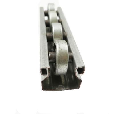 China Other GF-r504 85x33 Flow Rail Roller Track Industrial Reinforce Sheet Metal Roller Track for sale