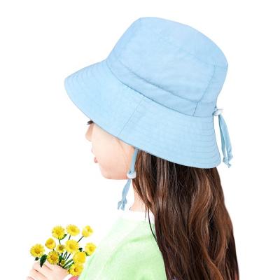 China Wholesale UV Adjustable Sun Hat Baby UV Rays Protection Summer Sun Umbrella Kids Wide Brim Bucket Hat Kids Hat For Child for sale