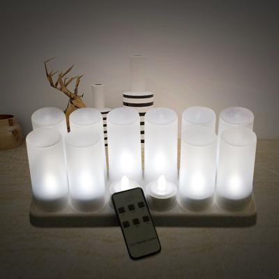 China Rechargeable Led Cold White Candle Light Party Decoration Flameless Light Candle for sale