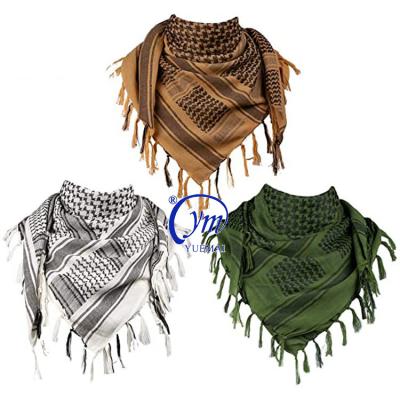 China Outdoor 100% Windproof Cotton Keffiyeh Army Military Tactical Desert Arab Windproof Scarf Shemagh for sale