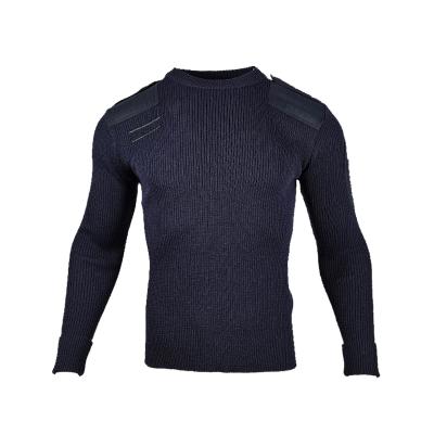 China Navy Blue Commando Police Sweater Wool Special Force Anti-Shrink Tactical Sweater for sale