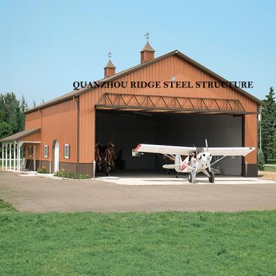 China Prefab Steel Airplane Hangar , High Strength Steel Frame Storage Building for sale