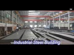 industrial galvanized metal building construction , prefabricated steel structure factory