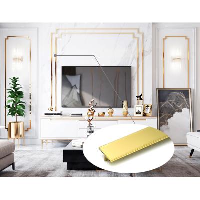 China Modern High End Modern Tile Corner Pad T Shape Tile Trim Gold Floor Transition Strip for sale