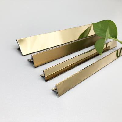 China Modern Strong Gold Tile Edge Trim Stainless Steel Corner Edge Trim Tile Enough Protection for sale