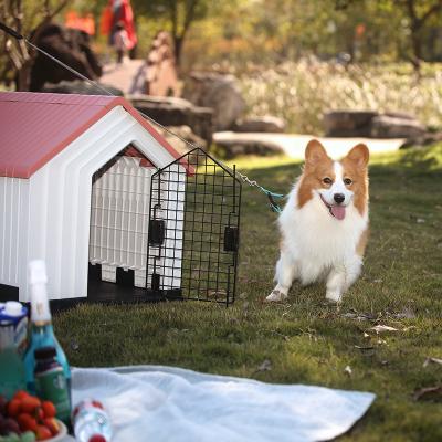 China New Breathable Plastic Pet House Windshield Factory Price Large Dog Kennel Cage For Outdoor And Indoor for sale