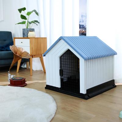 China Large Breathable Outdoor Portable Stable Pet House Plastic Dog Cage Kennel For Sale for sale