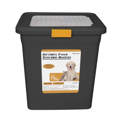 China New Design 17Liter Viable Airtight Plastic Dog Cat Food Storage Bucket Containers for sale