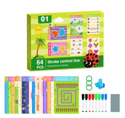 China Children Learning Educational toys for kids 2023 Reusable Children's Early Learning Enlightenment Pen Control Training Book 64 sheets for sale