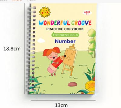 China Children Learning Educational toys for kids 2023 Reusable Children's Magical Copying Book - Tracing Calligraphy Divine Pen Writing Sinking Book for sale