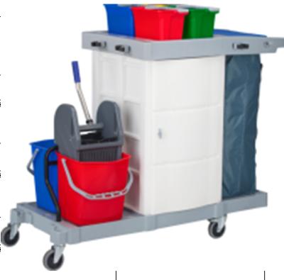 China Eco-friendly Industrial Hotel Trolley Doorman Cleaning Service Trolley Cleaning Cart for sale