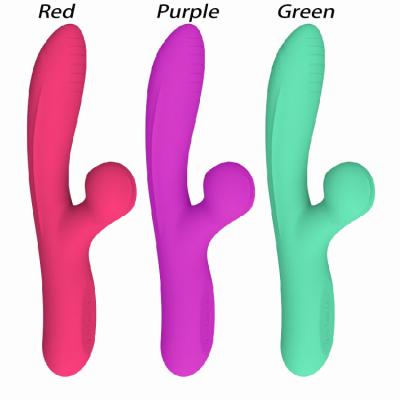 China New Heat Vibration Suction Vibrator Women Scratch Function Sexy USB Charger Function Rabbit Vibrator Female Sex Toy for sale