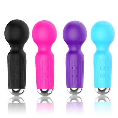 China Silicone + ABS 20 Frequency Personal Mini Electric Women Wand Massager 360 Flexible Personal Quiet USB Charging Mini Wand Vibrator for sale