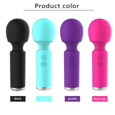 China Silicone ABS+ USB Portable Head Silicone Mini Clit Vibrator Handheld Female Rechargeable 10 Frequency Magic Wand Massager for sale