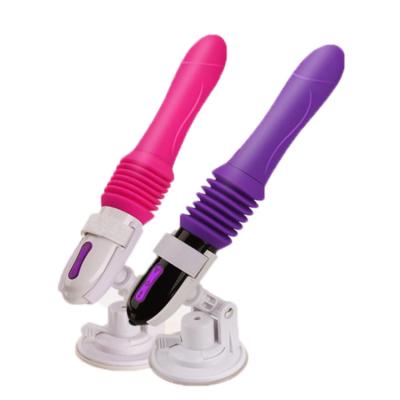 China 360Â ° Rotate Beads 10 Vibration 3 Speeds Electric Power Ejector Vibrator 45MM Style Remote Control Basic Sex Toy Telescopic Vibrator for sale