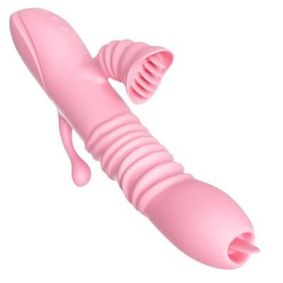 China Tongue Lick Vibration Dual Tongue Oral Sucker Clitoris Vagina Licking Vibrator Sex Toys G Spot Dildos Massager Sucking Vibrator for sale