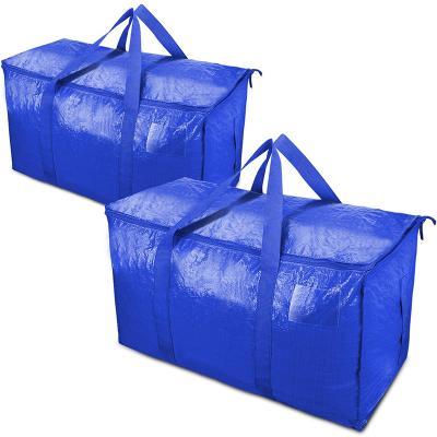 China Extra Large Movable Bag PE Cloth Durable Polypropylene Movable Bag Waterproof Woven Heavy Duty Travel Luggage Clothing Bag for sale