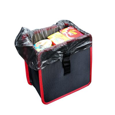 China 1Pc Oxford Cloth Bin Auto Accessories Organizer Portable Dump Can Storage Washable Waterproof Cars Closeable Oxford Cloth Trash Can For Garbage Trash for sale