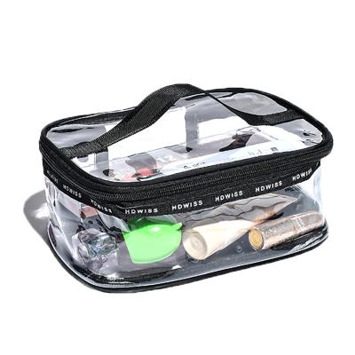 China Durable Clear PVC Cosmetic Bags For Women Toiletries Storage Bag Waterproof Travel Makeup Bag Female Neceser Make Up Beauty Cases for sale